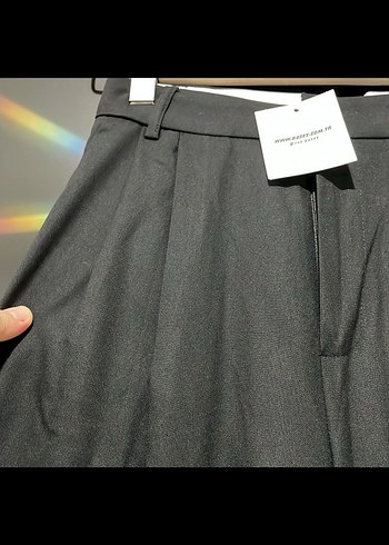 Diğer Siyah Dökümlü Kadın Kumaş Pantolon