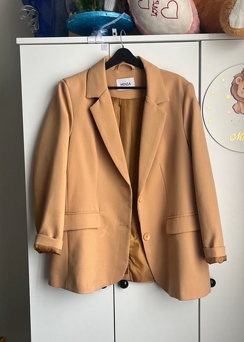 Zara Bej Klasik Blazer Ceket