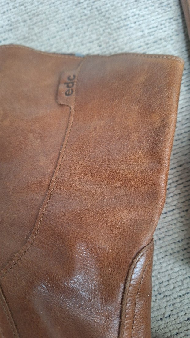 Kahverengi Deri Vintage Kadın Topuklu Bot 36 no - Görsel 3