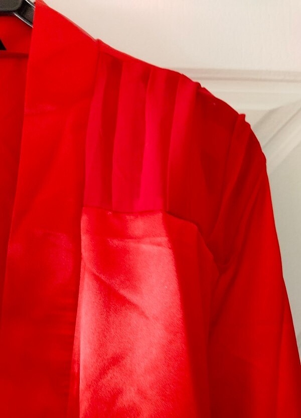 36 beden ateş kırmızı gecelik ve sabahlık - Görsel 5