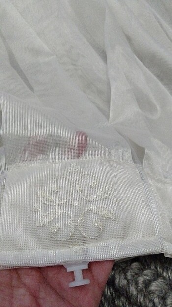 420 eninde krem ekru tül perde 250 boy - Görsel 4