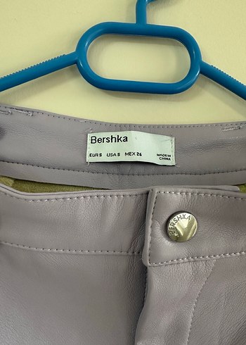 Mor Bershka  Kadın deri Pantolon - Görsel 2