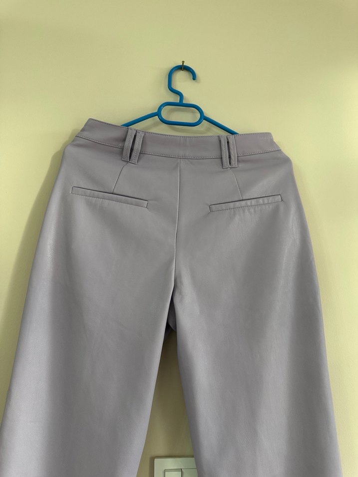Mor Bershka  Kadın deri Pantolon - Görsel 3