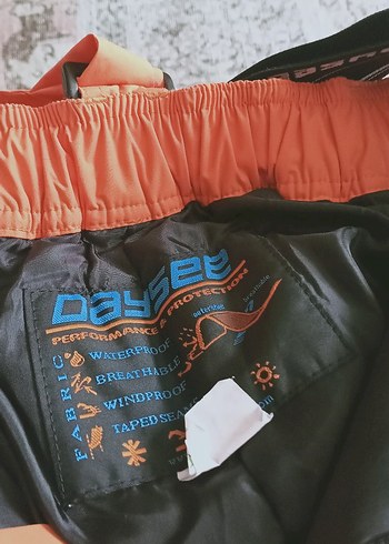 Turuncu Erkek Kayak Pantolonu, Bel Bantlı, Rahat Kesim - Görsel 4