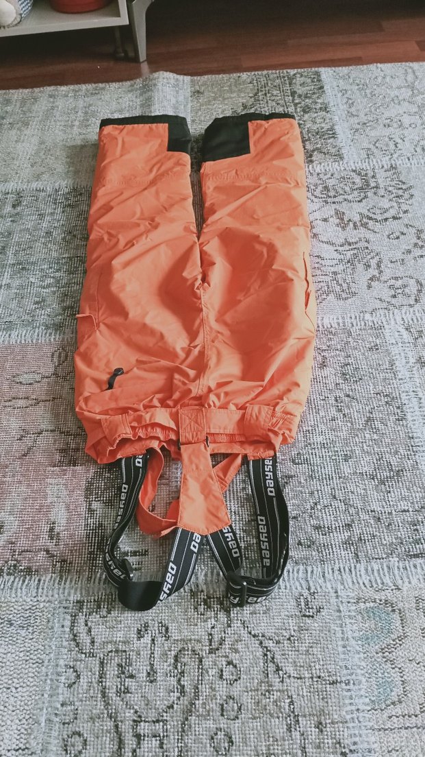 Turuncu Erkek Kayak Pantolonu, Bel Bantlı, Rahat Kesim - Görsel 2