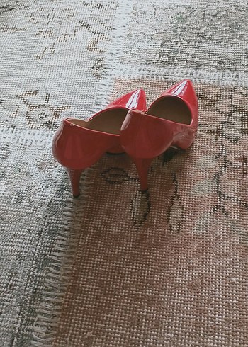 Klasik Kırmızı Stiletto Kadın Ayakkabı - Görsel 2