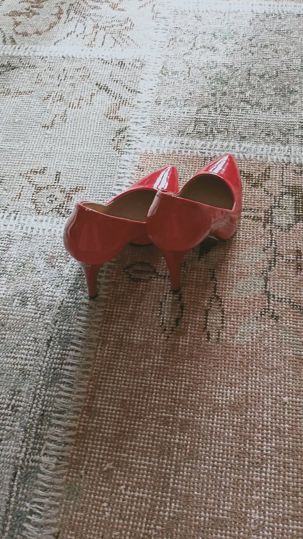 Klasik Kırmızı Stiletto Kadın Ayakkabı - Görsel 2