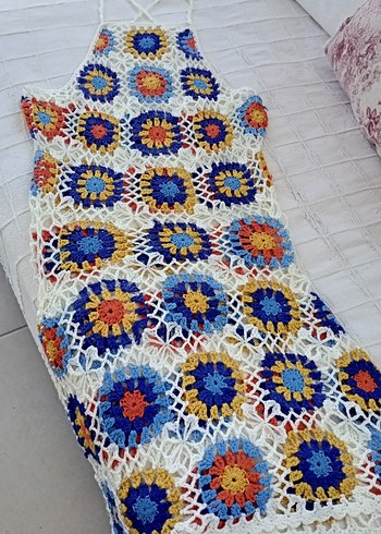 m Beden çeşitli Renk Renkli Bağlamalı Desenli Örgü elbise