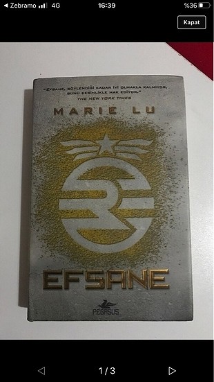 Ciltli kitap Efsane / Marie Lu