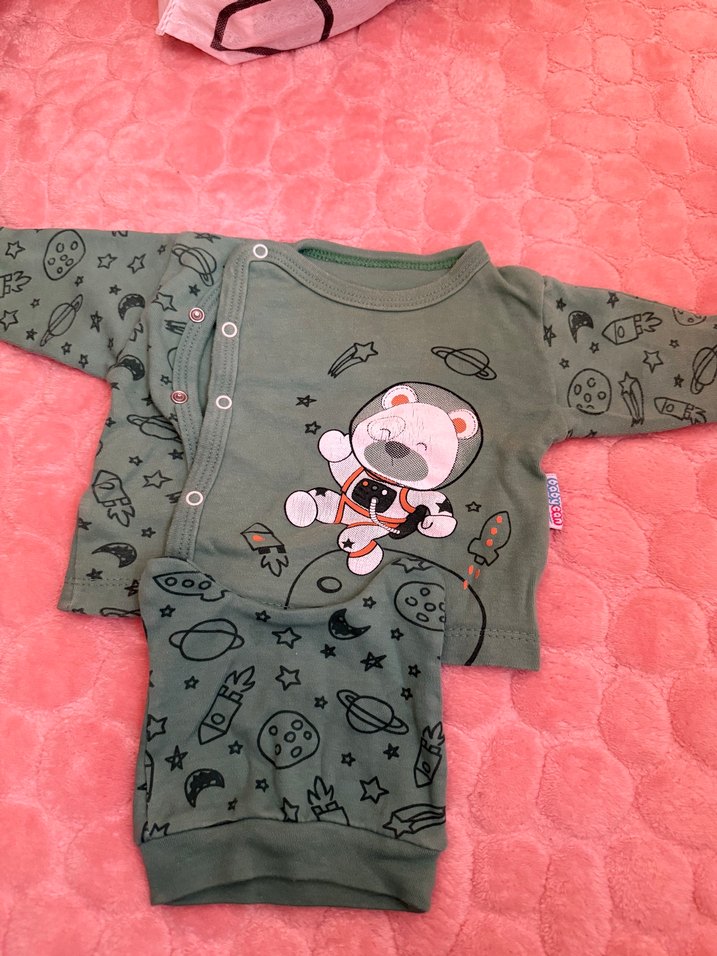 Renkli Desenli Bebek Erkek hastane çıkışı - Görsel 2