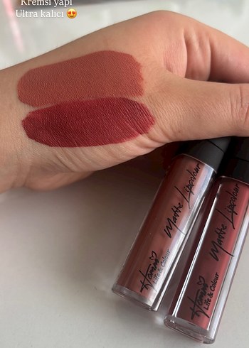 Parlak Bej Renk Sıvı Mat Ruj - Görsel 3