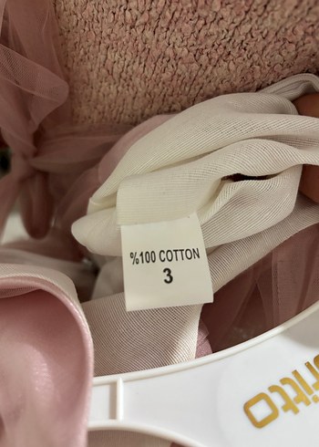 Pembe Fırfırlı Kız Çocuk Abiye Elbise - Görsel 5