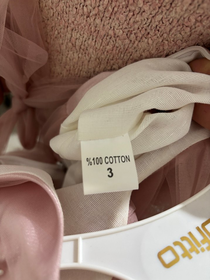 Pembe Fırfırlı Kız Çocuk Abiye Elbise - Görsel 5