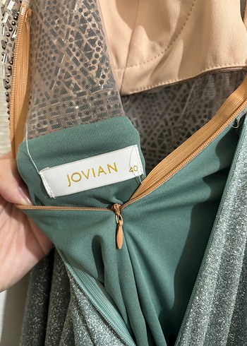 Gri Payetli Uzun Abiye Elbise - Görsel 10