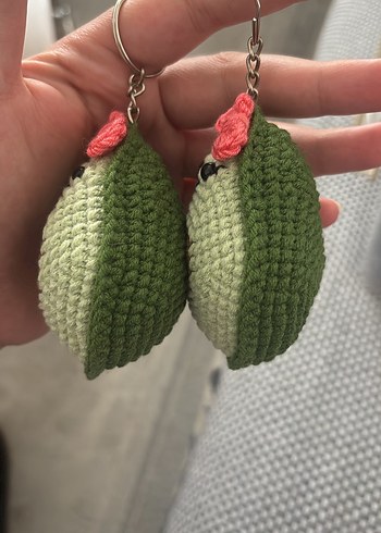 Renkli Örgü Avokado Anahtarlık Amigurumi - Görsel 6