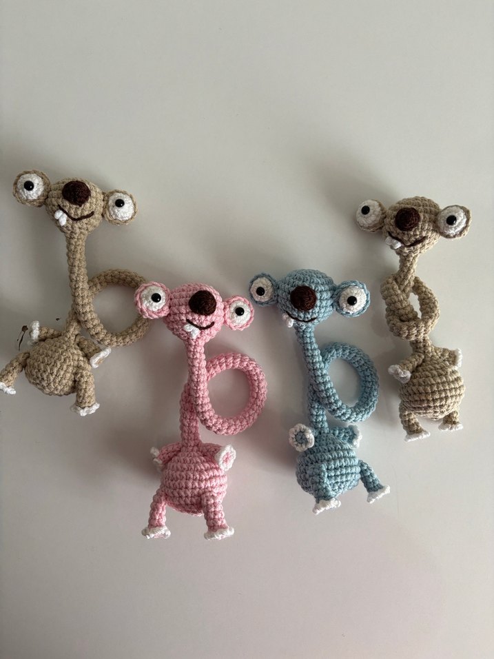 Amigurumi Sid Çanta ve Araba Aksesuarı (TELSİZ FİYATI) - Görsel 3