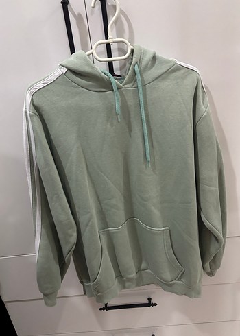 Çağla Yeşil Kapüşonlu Uzun Kollu Sweatshirt - Görsel 4
