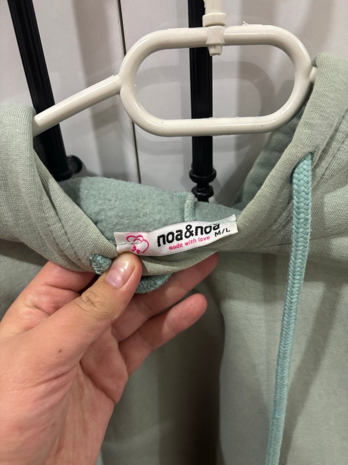 Çağla Yeşil Kapüşonlu Uzun Kollu Sweatshirt - Görsel 2