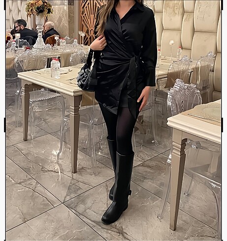 Zara Saten elbise