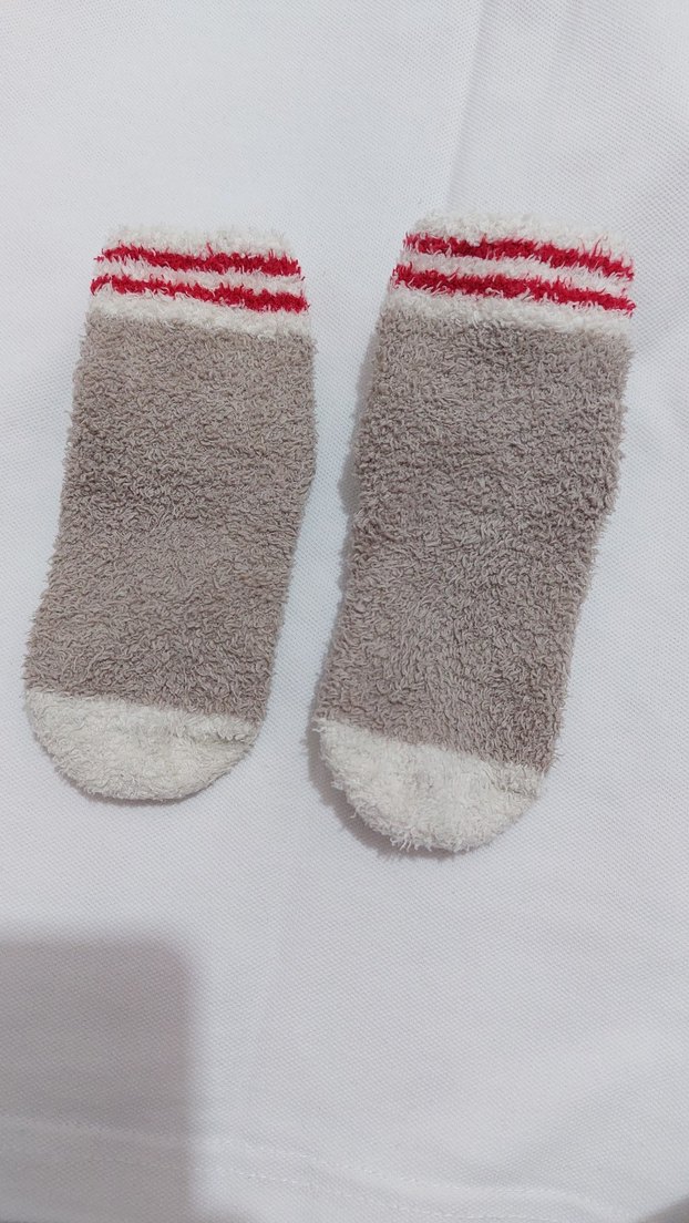 Nakışlı Bej Erkek Çorap - Görsel 2