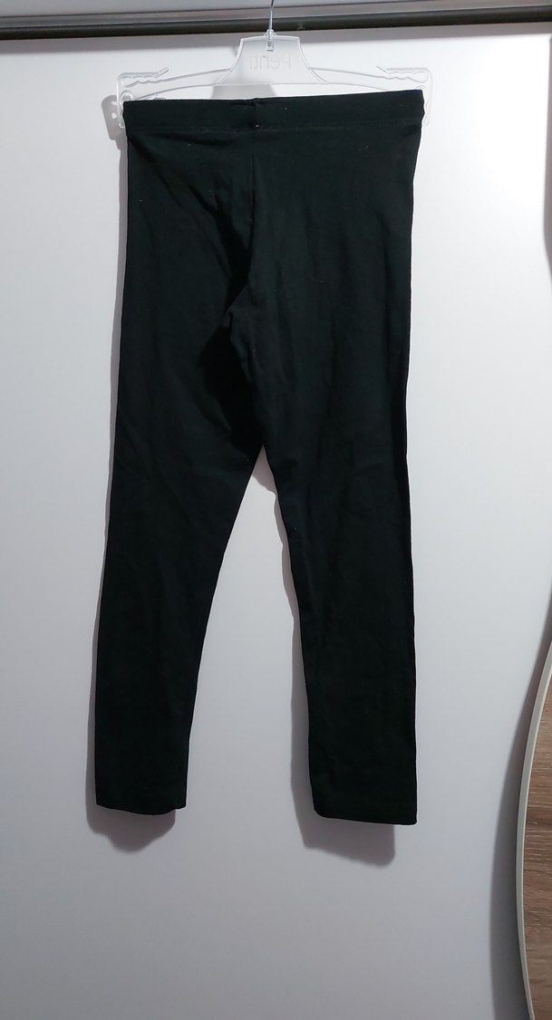 Siyah Düz Spor Kız Çocuk Tayt - Görsel 3