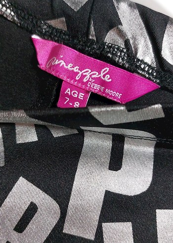 Kız Çocuk Siyah Gri Baskılı Rahat Tayt - Görsel 2