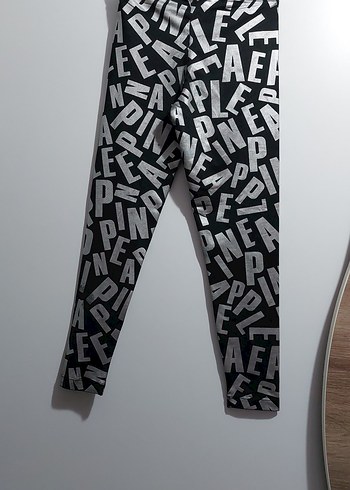 Kız Çocuk Siyah Gri Baskılı Rahat Tayt - Görsel 3