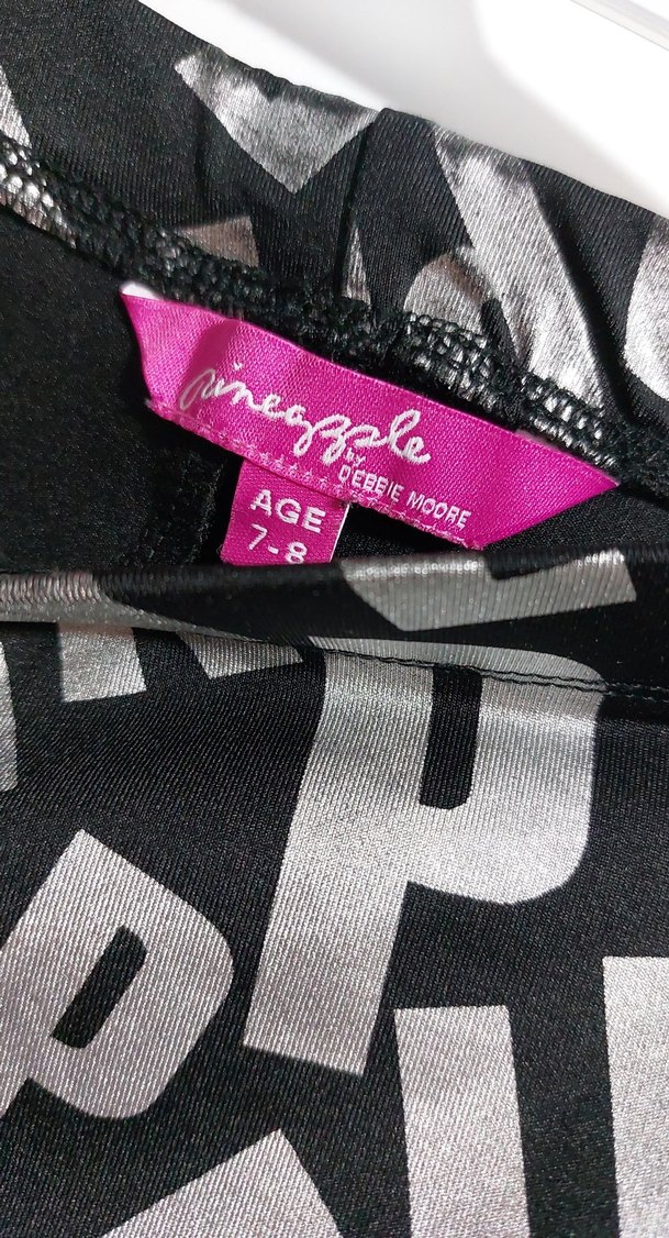 Kız Çocuk Siyah Gri Baskılı Rahat Tayt - Görsel 2