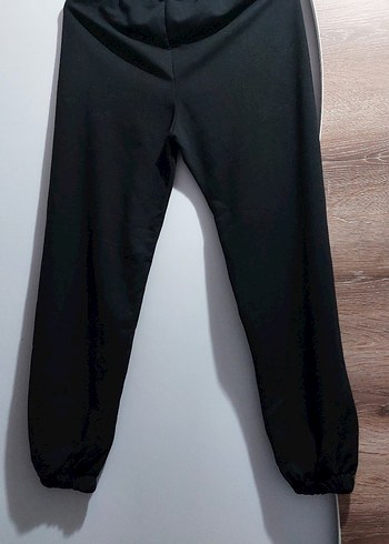 Siyah Rahat Kesim Kadın Eşofman Altı - Görsel 3