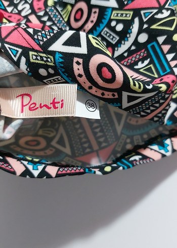 Renkli Desenli Tişört Kısa Kollu - Görsel 2