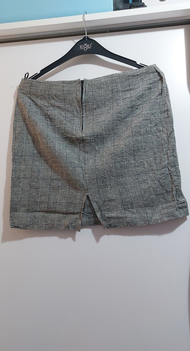 Gri Mini Etek - Görsel 2