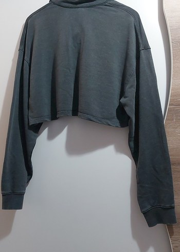 Gri Kadın Salaş Sweatshirt - Görsel 2