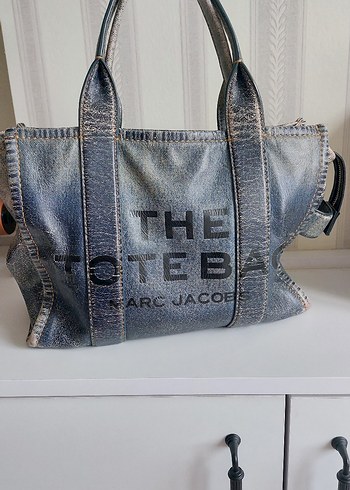 Mavi Deri Denim Fermuarlı Kadın Çanta