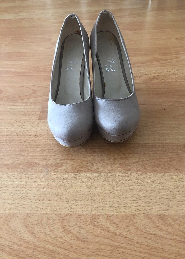 İnce topuklu nubuk şık ayakkabı - Görsel 2