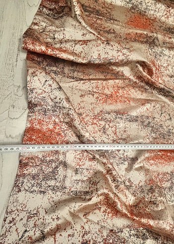 Bordo Gri Batik Desenli Saten Modern Perde - Görsel 5