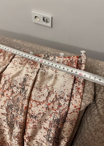 Bordo Gri Batik Desenli Saten Modern Perde - Görsel 4