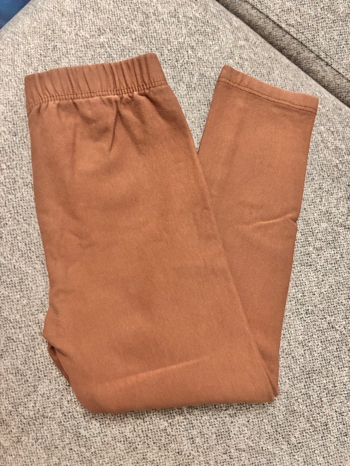 Kız Çocuk Süet Kahverengi Tayt - Görsel 3