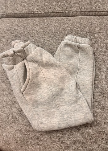 Gri Kız Çocuk Rahat Kesim Eşofman Altı - Görsel 3