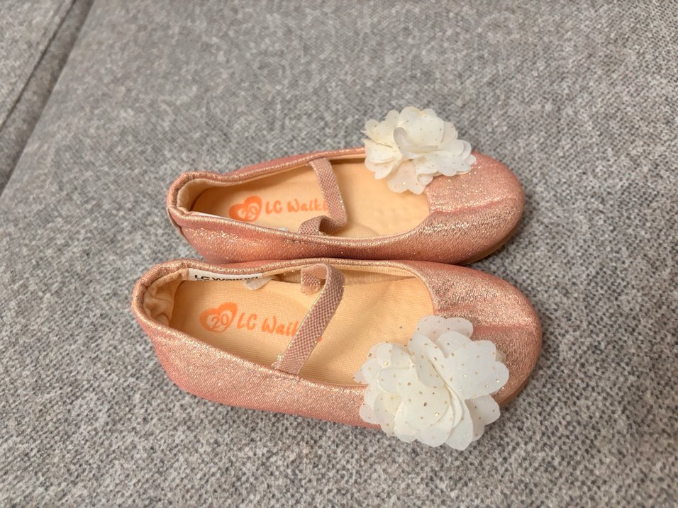 Pembe Çiçekli Kız Çocuk Babet Ayakkabı - Görsel 2