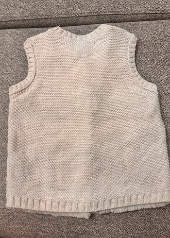 Kız Çocuk Bej Kürklü Yelek - Görsel 4