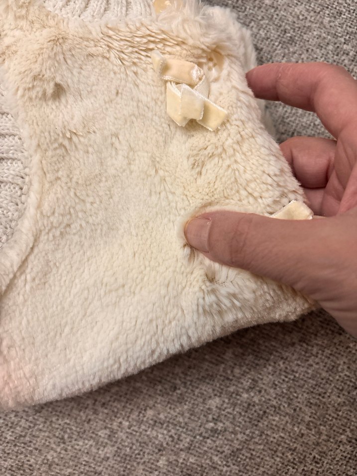 Kız Çocuk Bej Kürklü Yelek - Görsel 5