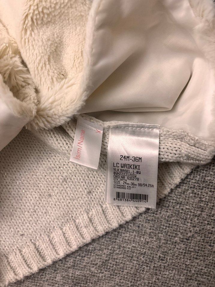 Kız Çocuk Bej Kürklü Yelek - Görsel 3