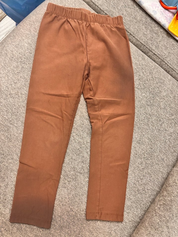 Kız Çocuk Kahverengi Süet Tayt - Görsel 2