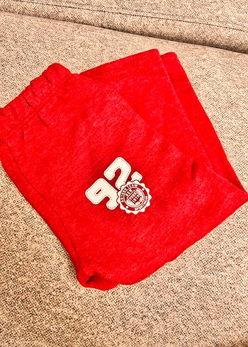 Kız Çocuk Gri, Kırmızı ve Mavi Rahat Kesim Eşofman - Görsel 2