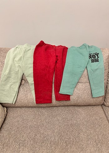 Kız Çocuk Gri, Kırmızı ve Mavi Rahat Kesim Eşofman - Görsel 3