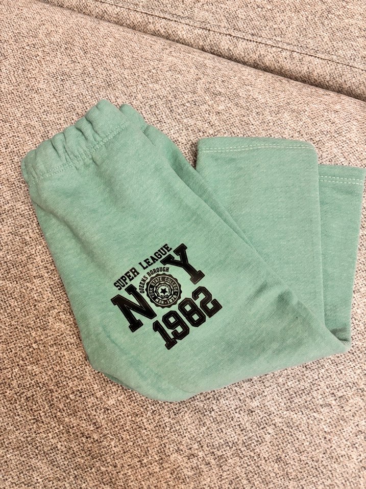 Kız Çocuk Gri, Kırmızı ve Mavi Rahat Kesim Eşofman - Görsel 4