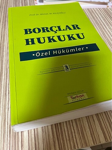 borçlar hukuku özel hükümler ahmet kılıçoğlu