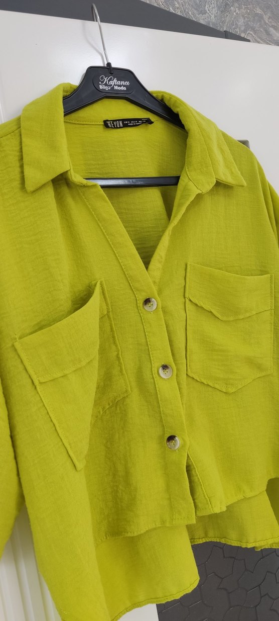 salaş kısa gömlek - Görsel 2