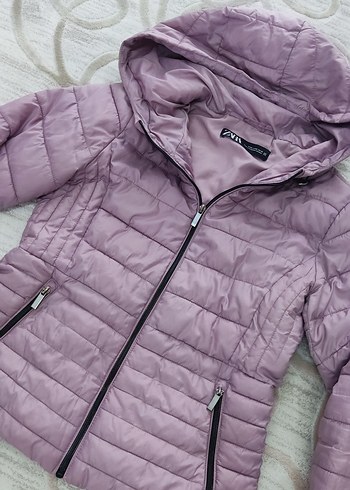 Kapüşonlu Kısa Kadın Kışlık Mont - Görsel 4