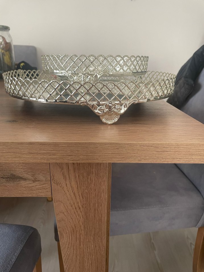 Parlak Yılan Desenli Dekoratif Tepsi - Görsel 2